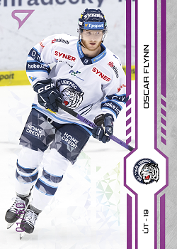 Oscar Flynn Liberec Tipsport ELH 2024/25 SportZoo 2. serie Purple Iceberg /60 #305